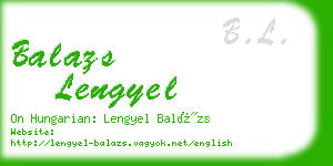 balazs lengyel business card